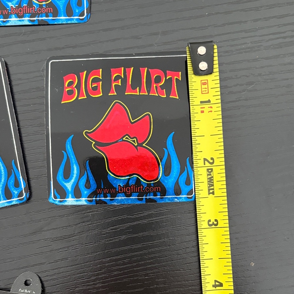 Vintage Y2K Big Flirt Red and Blue Stickers - Picture 13 of 13